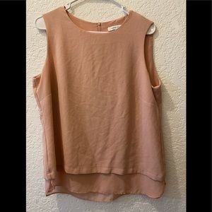 Sleeveless blush blouse